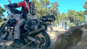 Adventure bike STUCK IN SAND