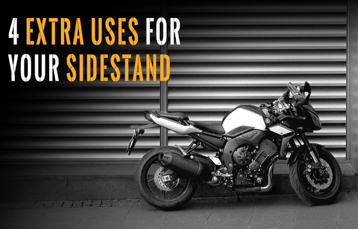 Motorcycle side stand extra uses!