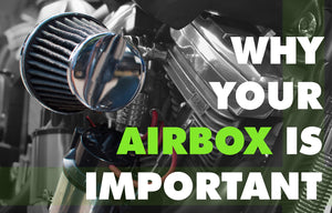 What is the purpose of an airbox on a motorcycle?